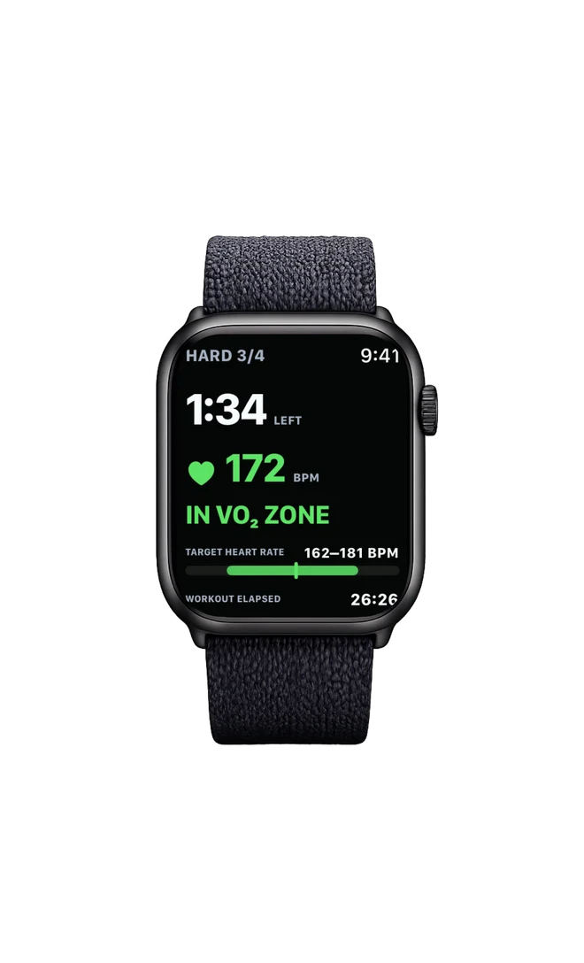 Ramp4x4 guiding a hard interval on Apple Watch